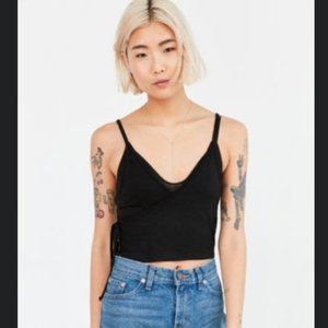 Kimchi Blue Black Wrap Crop Top XS